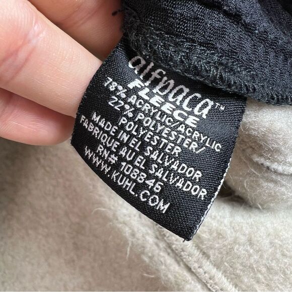 Kuhl Alfpaca Full Zip Fleece Jacket Women’s Size L Beige White Gray Outdoor - Picture 8 of 12